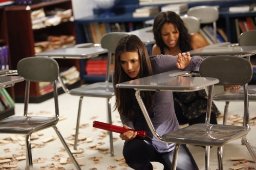 Elena and Bonnie in Classroom