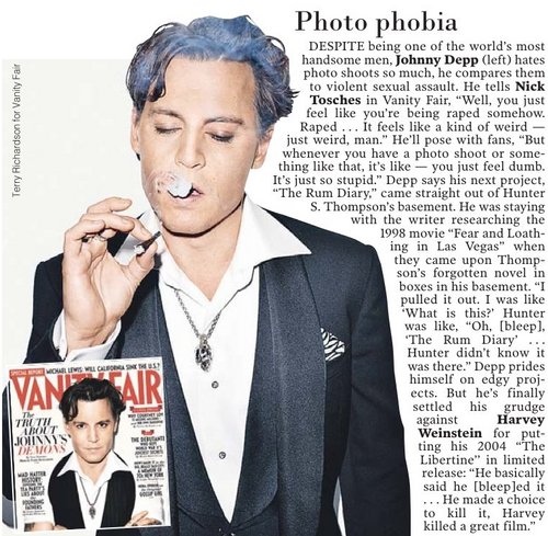  Johnny Depp "Vanity Fair" Nov.2011
