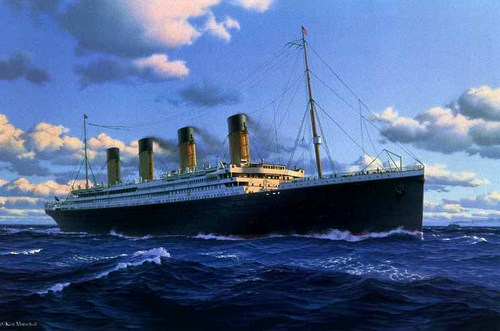  泰坦尼克号 painting.