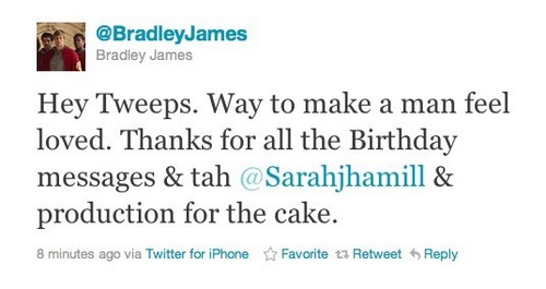  Bradley's birthday thank bạn