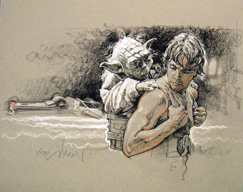 Luke@Yoda by Drew Struzan