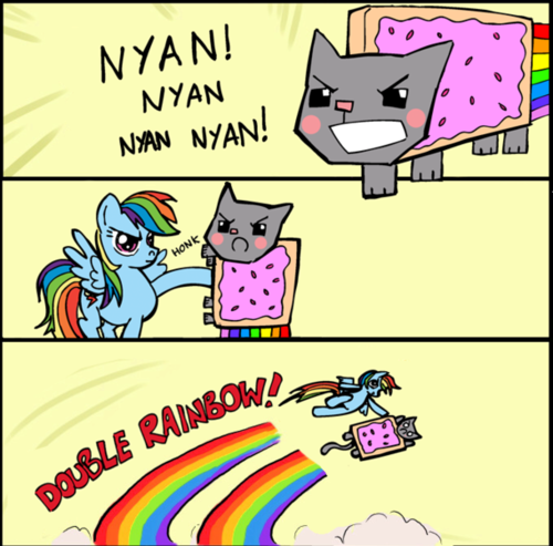  Nyan Cat with a poney