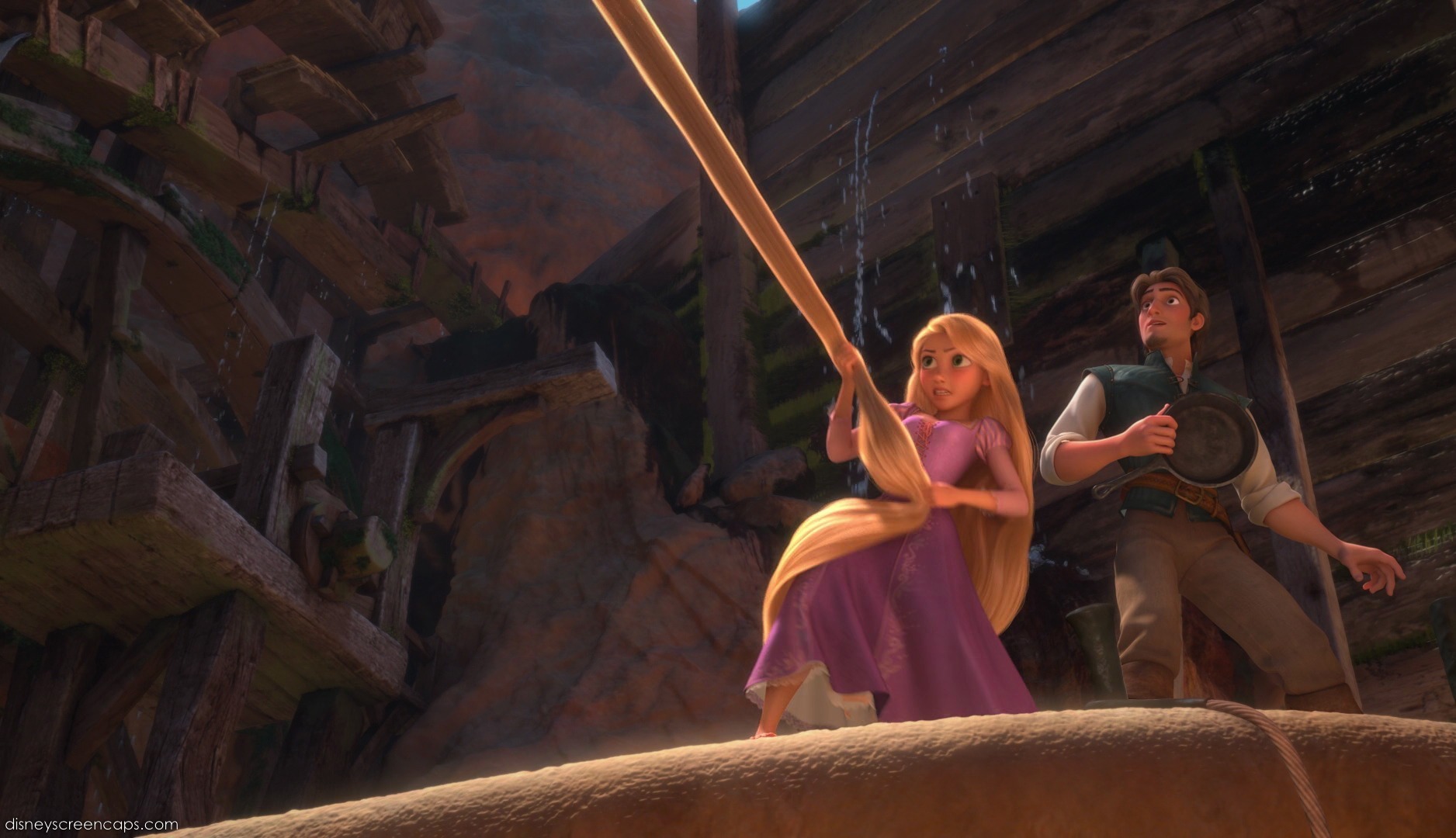 Rapunzel in action