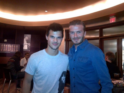  David Beckham and Taylor Lautner