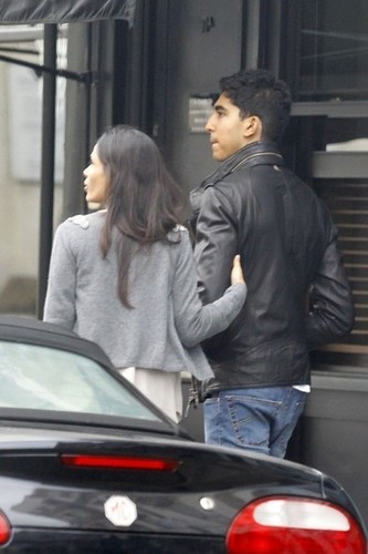  Freida پنٹو and Dev Patel Spotted at Notting Hill- October 13, 2011