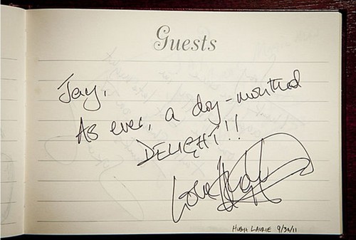  Hugh Laurie-Celebrity Guest Book 6- (JAY LENO)