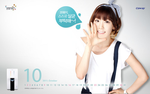 Taeyeon Woongjin October calendar