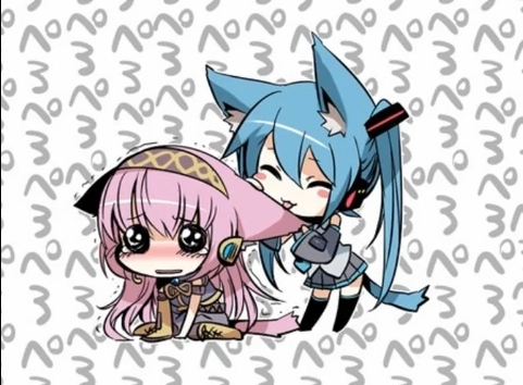  luka and miku as ネコ