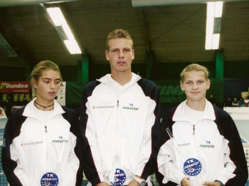  young Tomas Berdych and Lucie Safarova