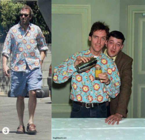  Hugh Laurie, same camisa in different years ...