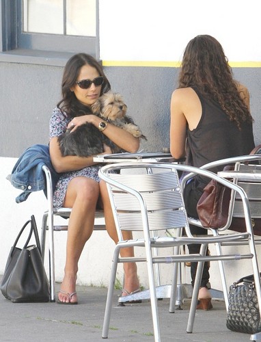  Jordana - with a friend at La Conversation in West Hollywood - Jan 28, 2011