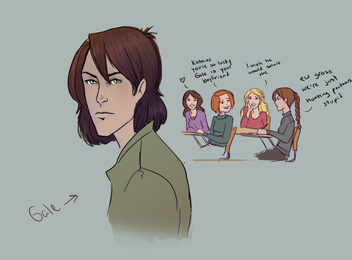  Katniss, Gale, and Peeta-Cartoons