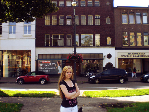 Me in front of Audrey Hepburn's house in Arnhem.