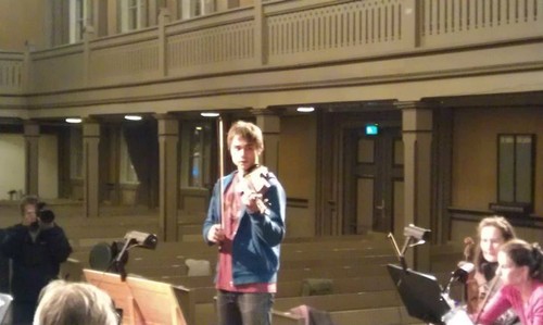  Pics from Alex's rehearsal before the کنسرٹ in Tromsø’s Cathedral, 19/10/11 ;)