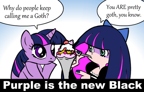 Purple is the new black and Twi is a goth