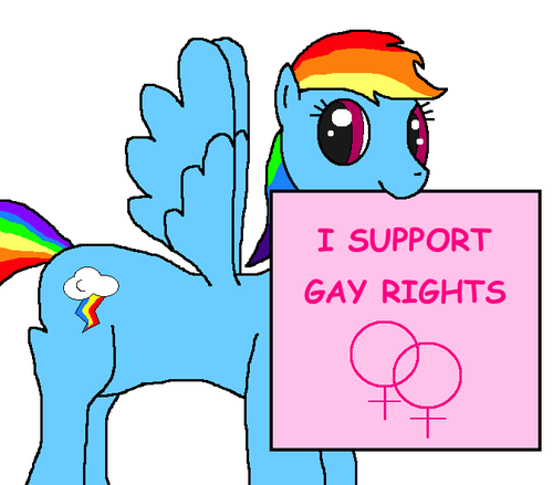  pelangi, rainbow Dash supports gays and Lesbian