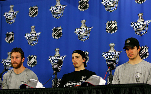 Malone, Fleury & Crosby - Eastern Conference Finals Press Conference- May 18, 2008