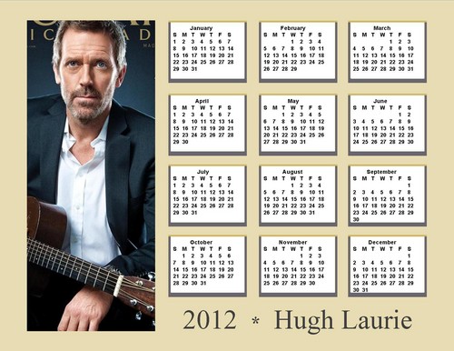  2012 Hugh Laurie Calendar