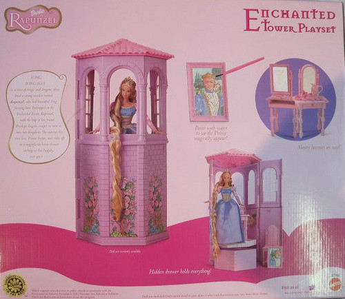  búp bê barbie as Rapunzel - tower playset