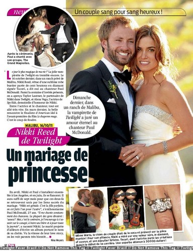  New ' Public' magazine scan featuring new pics from Nikki and Paul's wedding.