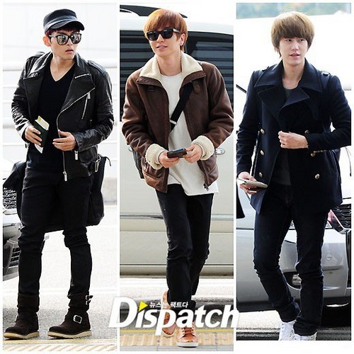  Super Junior Показ off their airport fashion
