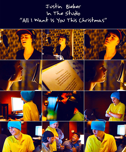 Usher and Justin in the Studio (The Christmas Song 