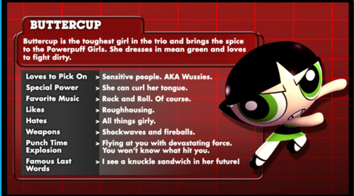  Buttercup (in Cartoon Network stempel, punch Time Explosion)