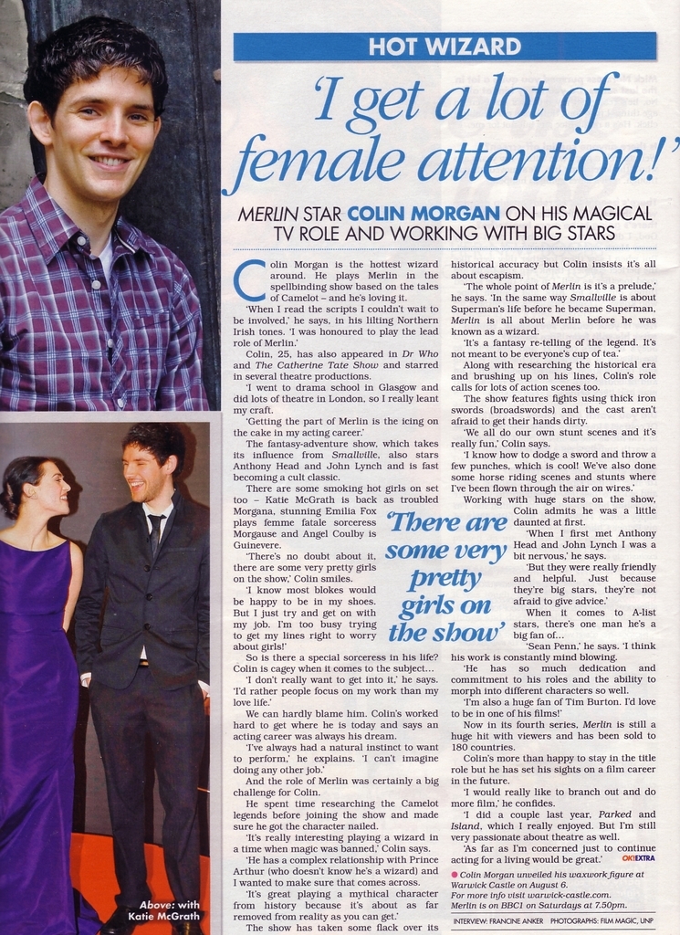 Colin Morgan: I Get Lots of Female Attention