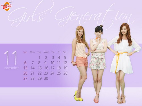Girls' Generation Vita500 November Calendar