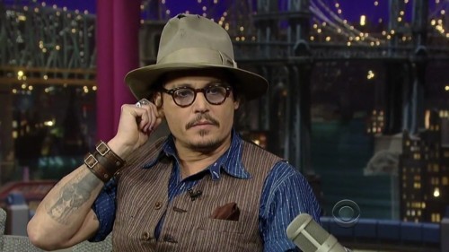  Johnny Depp on David Letterman toon 10.26.2011