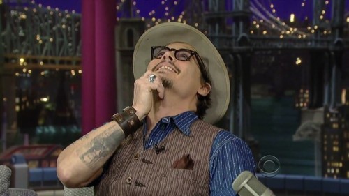  Johnny Depp on David Letterman প্রদর্শনী 10.26.2011