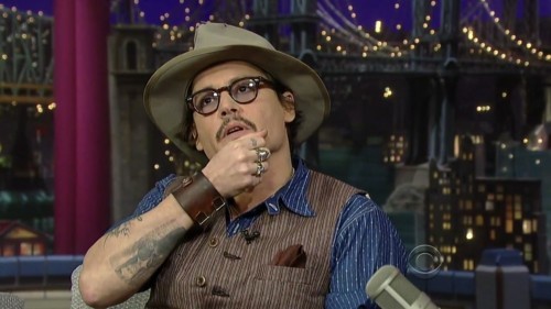  Johnny Depp on David Letterman toon 10.26.2011