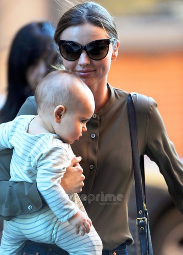 Miranda, Orlando and Baby Flynn out and about in NY, Oct 25