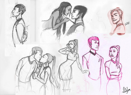  Spock and Uhura sketches