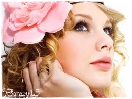 Taylor Swift with Pink Flower