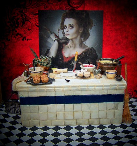  19th 일 Miniatures version of Mrs. Lovett's Meat Pie Counter