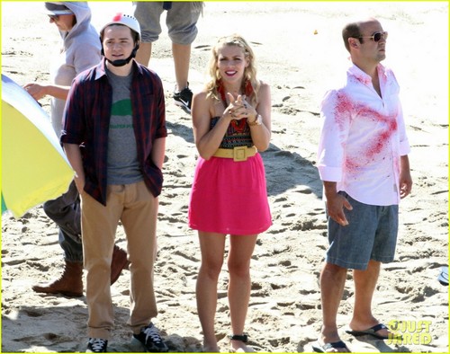  Courteney Cox: 'Cougar Town' spiaggia Scenes!