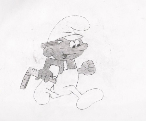  drawing of Handy Smurf.