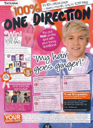 1D in Top Of The Pops magazine x♥x