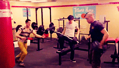  Darren, Mark, and Harry working out