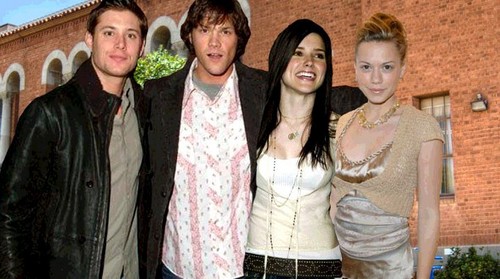 Dean (Jensen), Sam (Jared), Brooke (Sophia), Haley (Bethany)