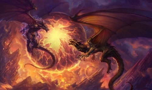  dragons Fighting