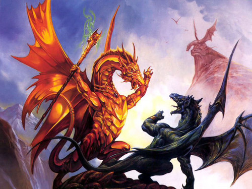 Dragons Fighting
