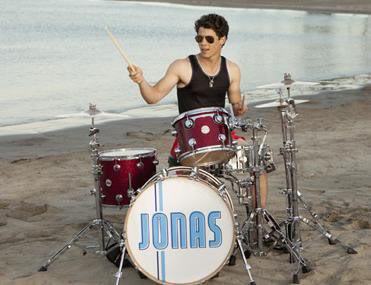  Nick Jonas playing drums