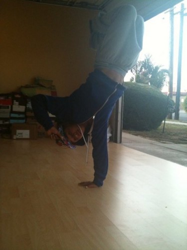  Roc Doing a Hand Stand!
