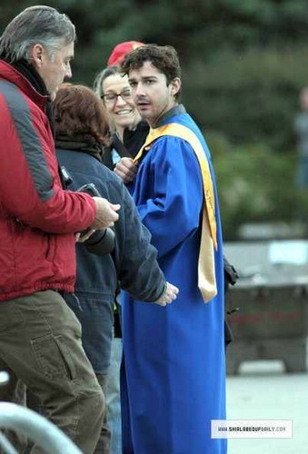  Shia on Set from his new movie "The Company you Keep"