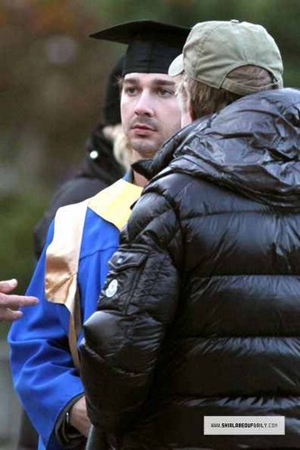  Shia on Set from his new movie "The Company te Keep"