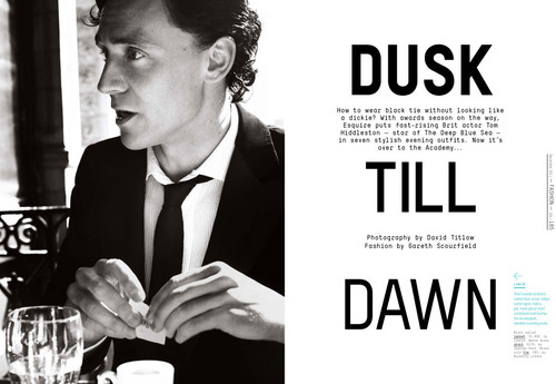  Tom Hiddleston par David Titlow for Esquire UK December 2011