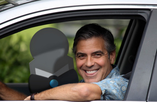  Clooney driving into the country