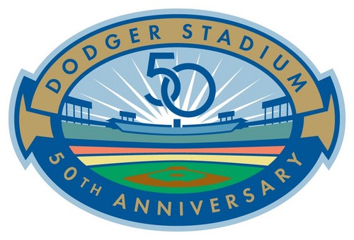  Dodger Stadium 50 ano Anniversary Logo